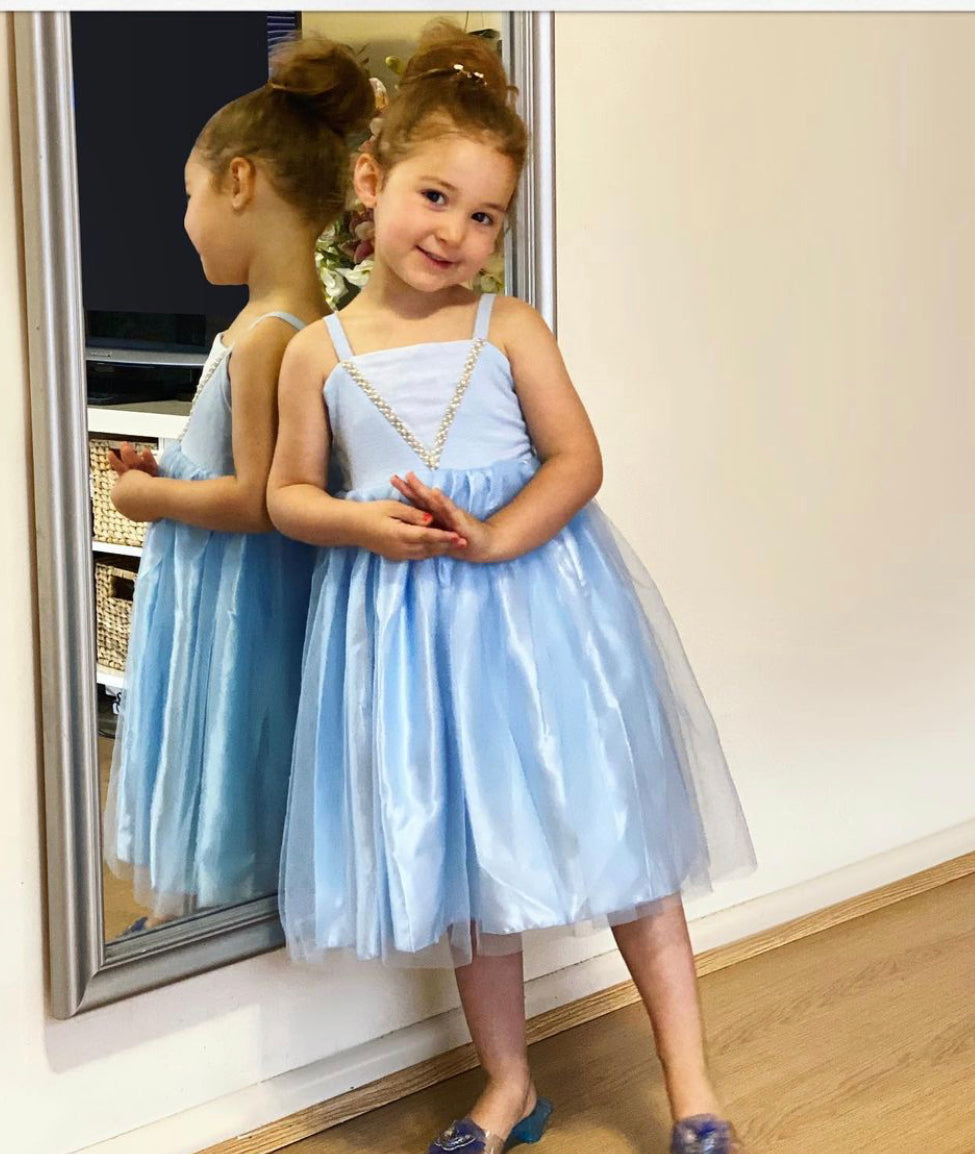 Ice Blue Princess Style Summer Dress