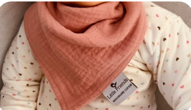Muslin Bandana Bibs 100% Organic Cotton