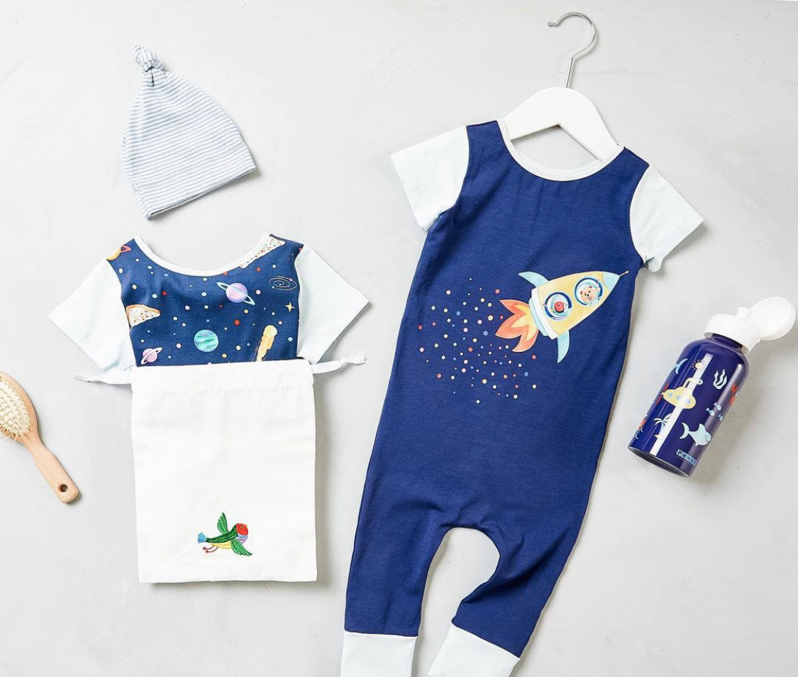 Sprinkle Galaxy Organic Romper Collection 6-12 months only!