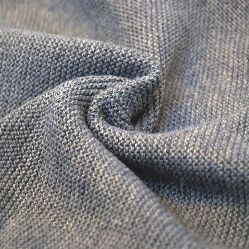 Unisex Grey Button-up Coat