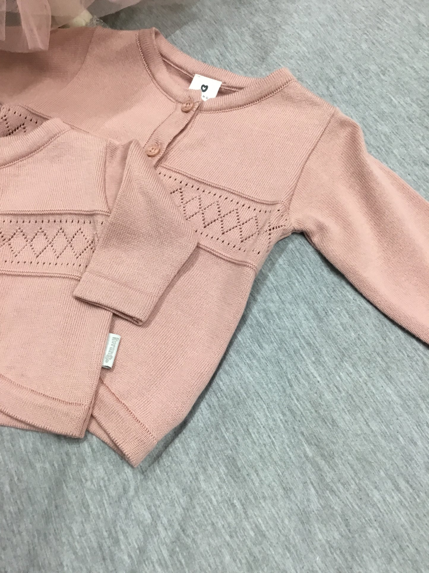 Pointelle Knit Cardigan Navy Only!
