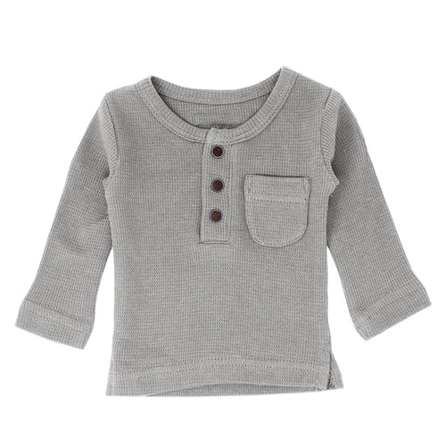 Organic Thermal Long Sleeve Shirt in Mist