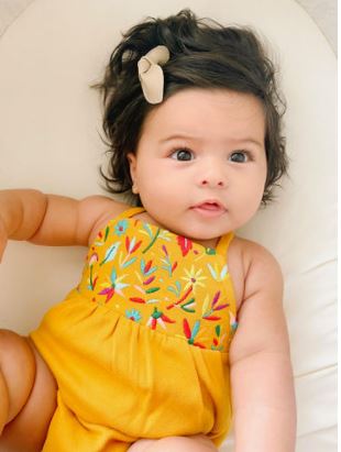 L'oved Baby Embroidered Criss Cross Bodysuit