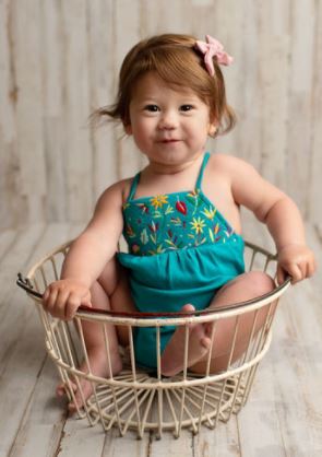L'oved Baby Embroidered Criss Cross Bodysuit
