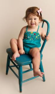 L'oved Baby Embroidered Criss Cross Bodysuit