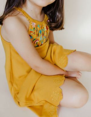L'oved Baby Embroidered Twirl Dress With Pockets