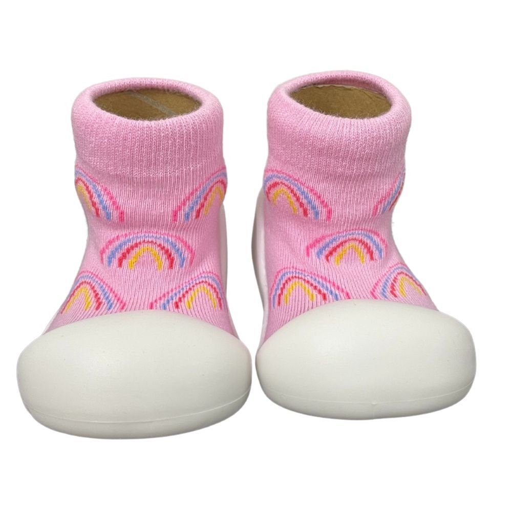 Little Eaton Rubber Soled Socks - Rainbow