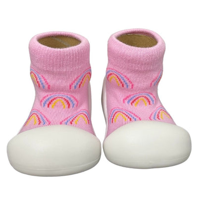 Little Eaton Rubber Soled Socks - Rainbow