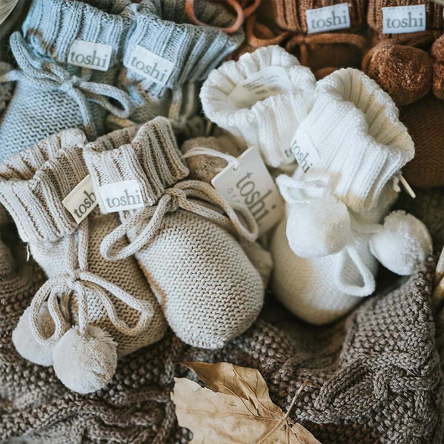 Toshi Organic Baby Booties Lavender 000 only!