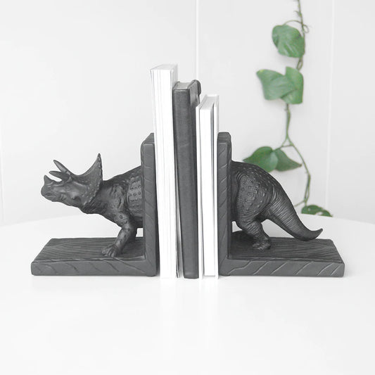 Triceratops Bookends - Black