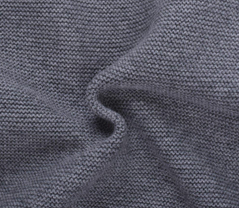 Unisex Grey Button-up Coat