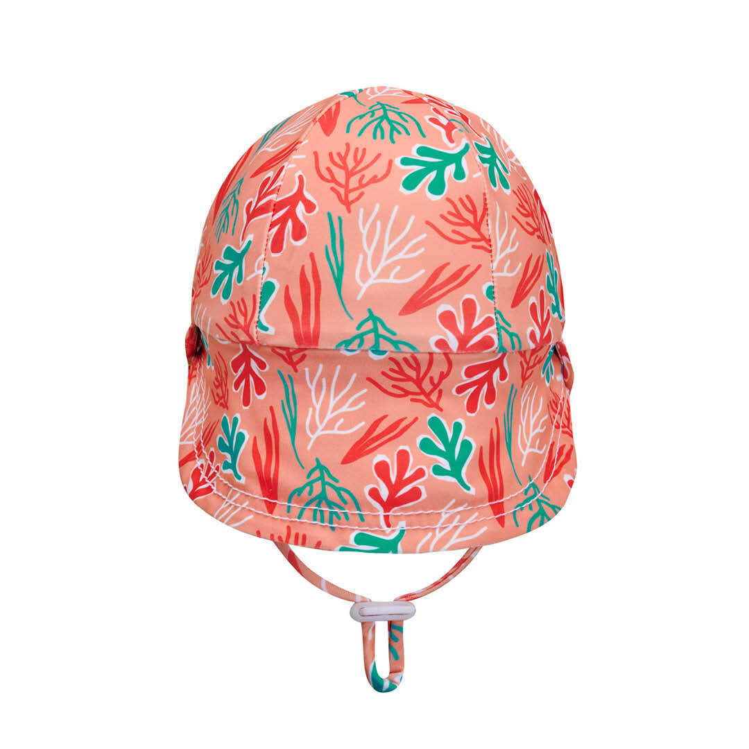 Girls Swim Hat Legionnaire and Bucket Style - Coral