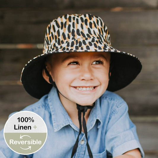 Reversible Linen Zuri/Ebony Bucket Hat