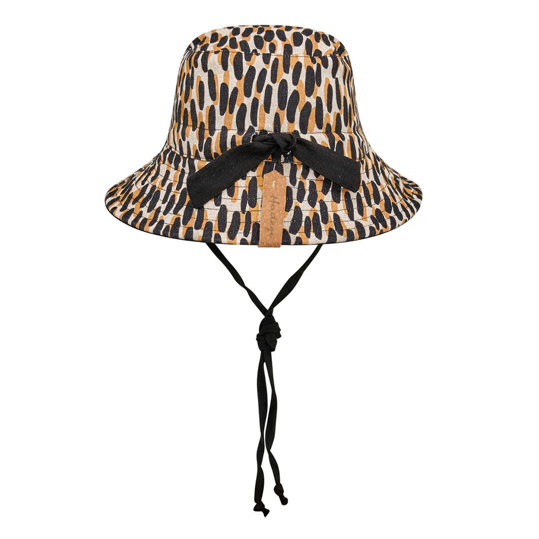 Reversible Linen Zuri/Ebony Bucket Hat