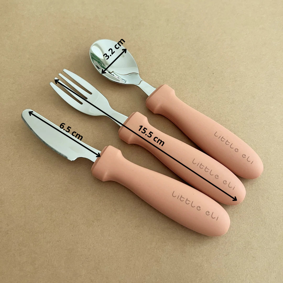 Silicone and Stainless Steel Cutlery Set - Kids
