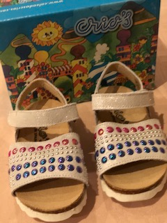 Girls Silver Velcro Sandal