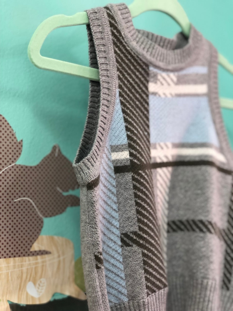 Blue and Grey Sweater Vest
