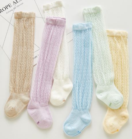 Spring Knee High Socks Lilac 1-2 years only!