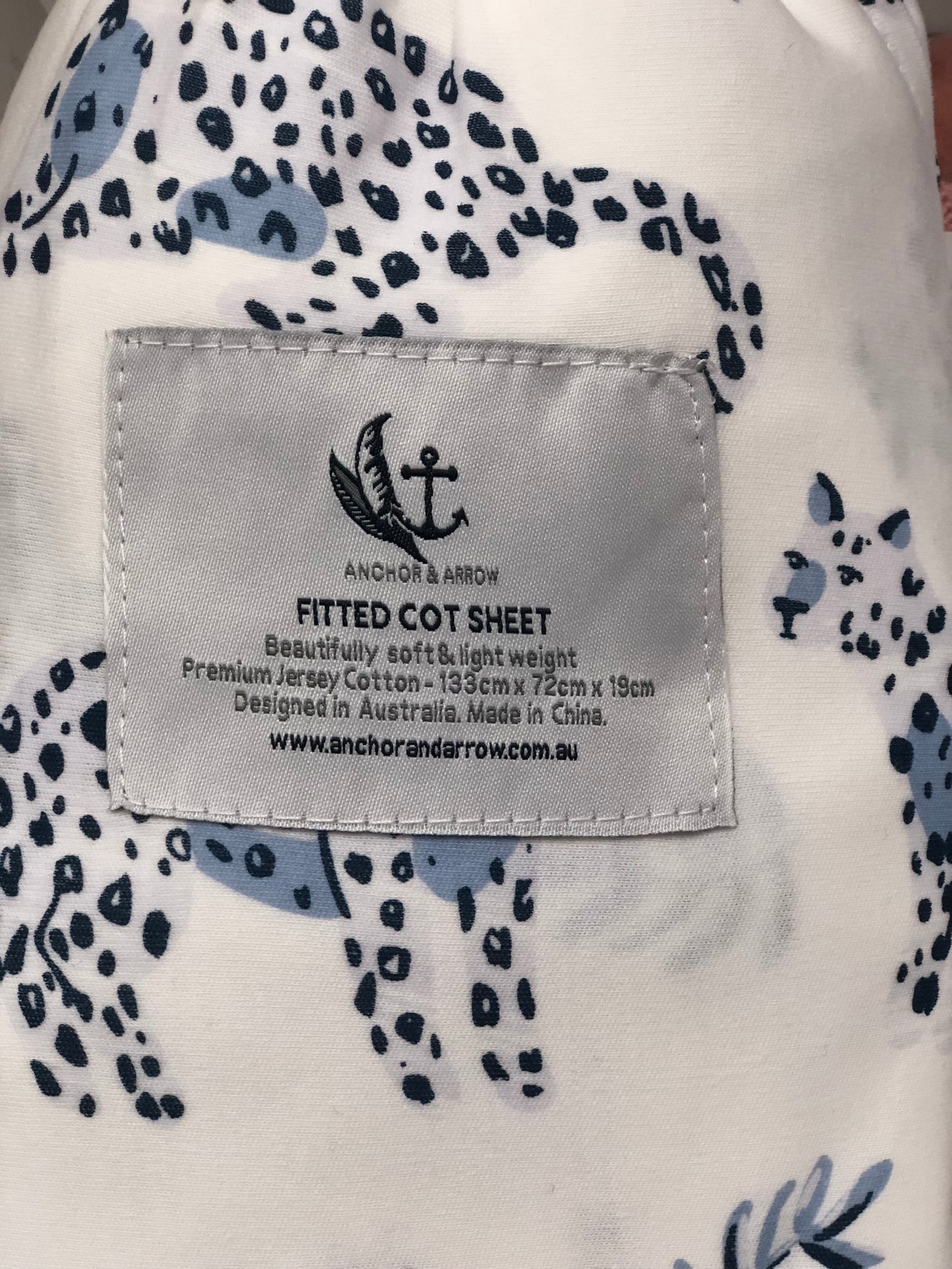 Anchor & Arrow Jersey Cotton Cot Sheets Collection