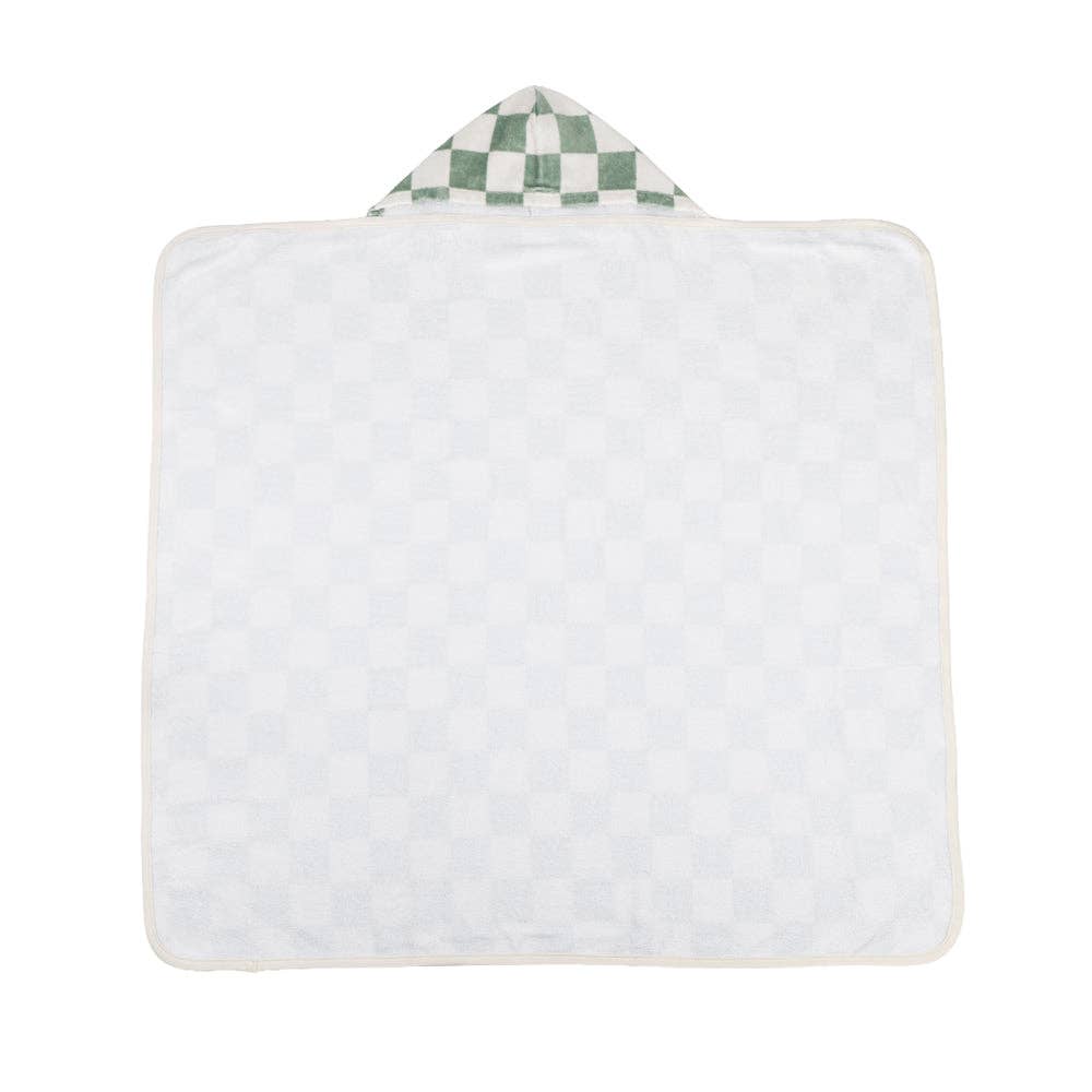 Hooded Towel - Checkered Olive