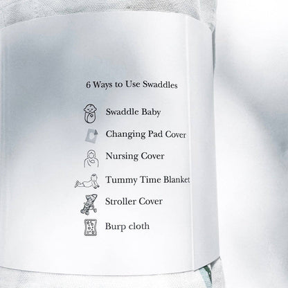 Luxurious Bamboo Cotton Baby Muslin Wrap - Bunny Love