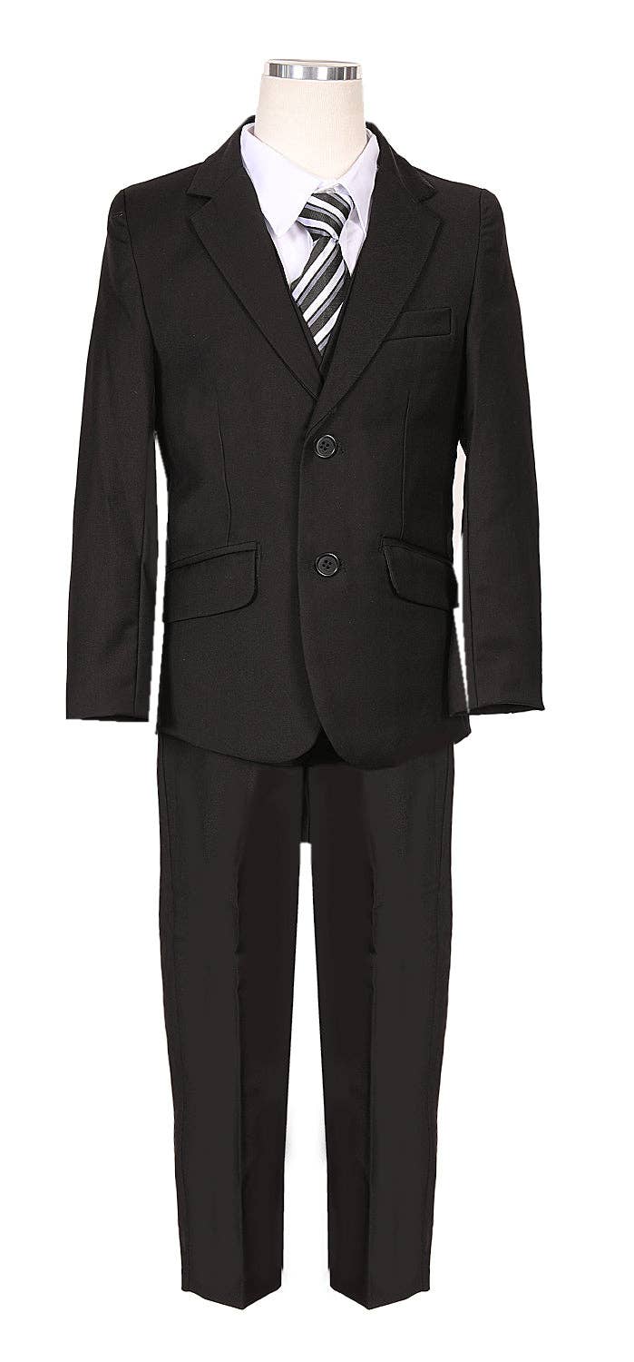 Boys Navy 2 Button Suit Five Piece Suit