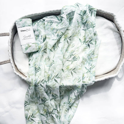 Luxurious Bamboo Cotton Baby Muslin Wrap - Forest