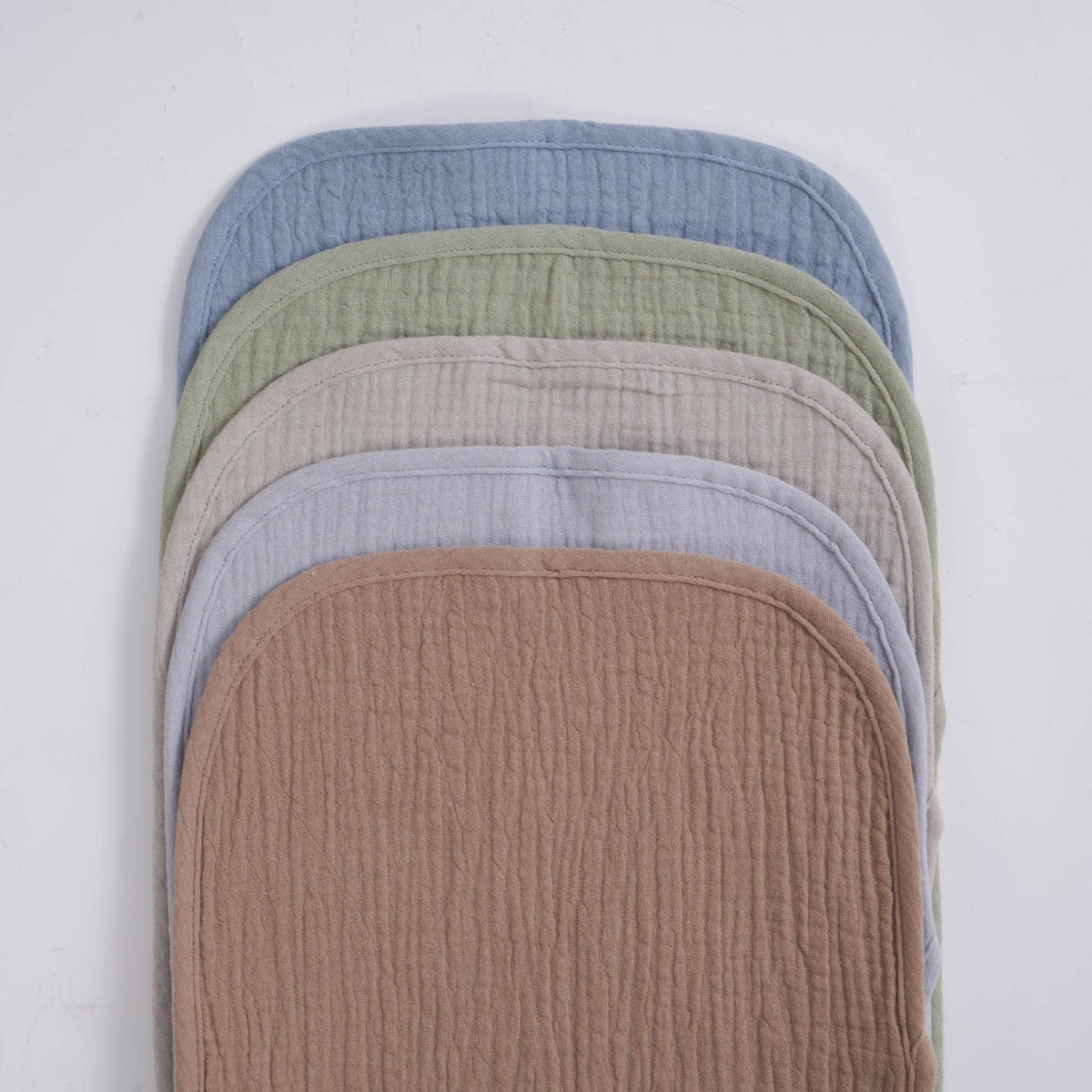 Organic Muslin Burp Cloths - Earth and Sky 5 Pack