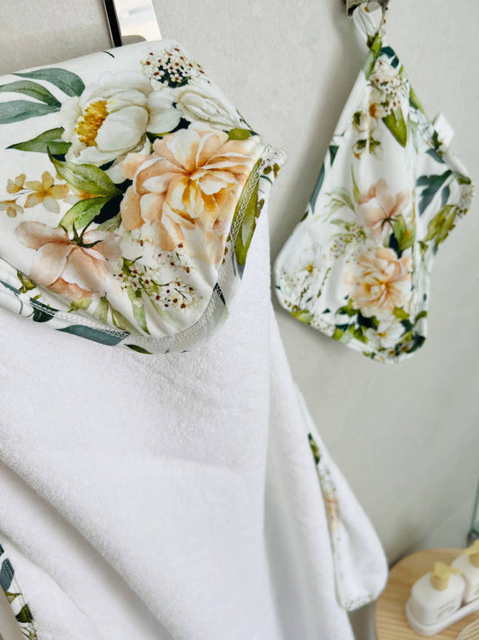 Mini & Me Hooded Towel & Wash Cloth Set Ivy