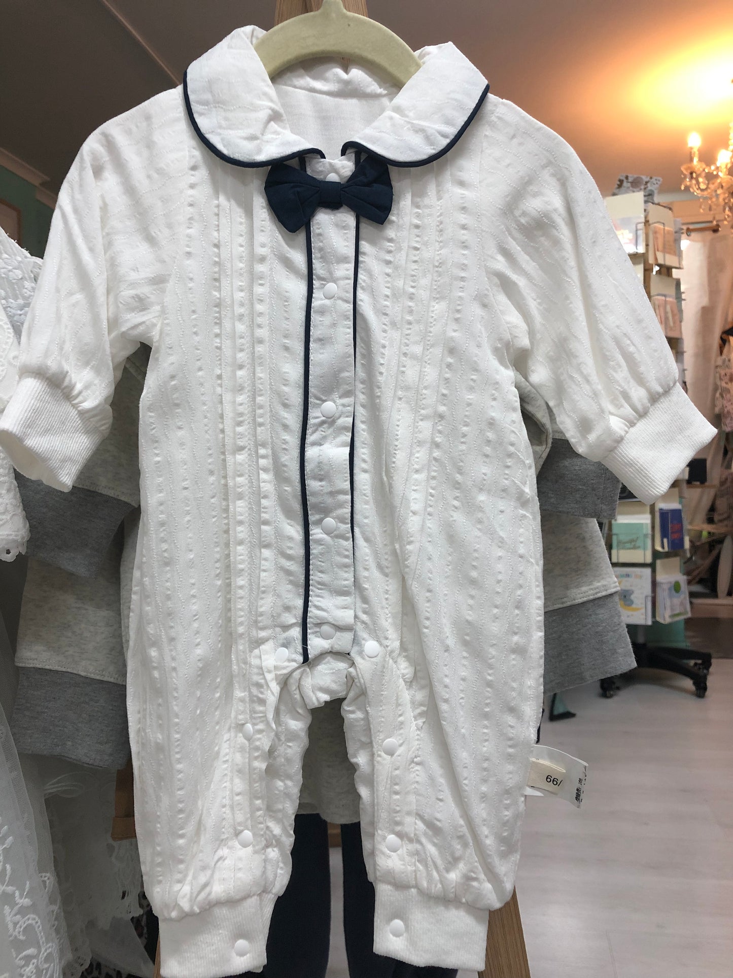 Michael’s Baptism Tux Romper