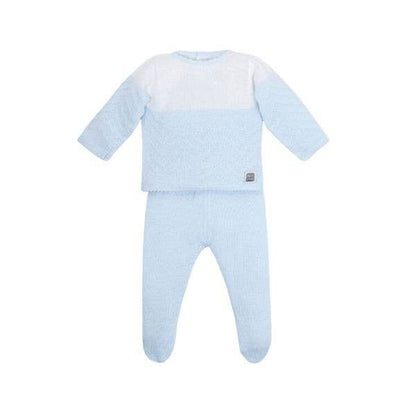 Alfa Baby Set with Light Blue Hat (3 Pieces) 100% Cotton