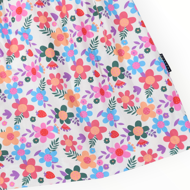 Smocked Bold Floral Dress