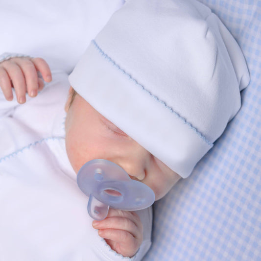 Solid Essentials White Blue Hat