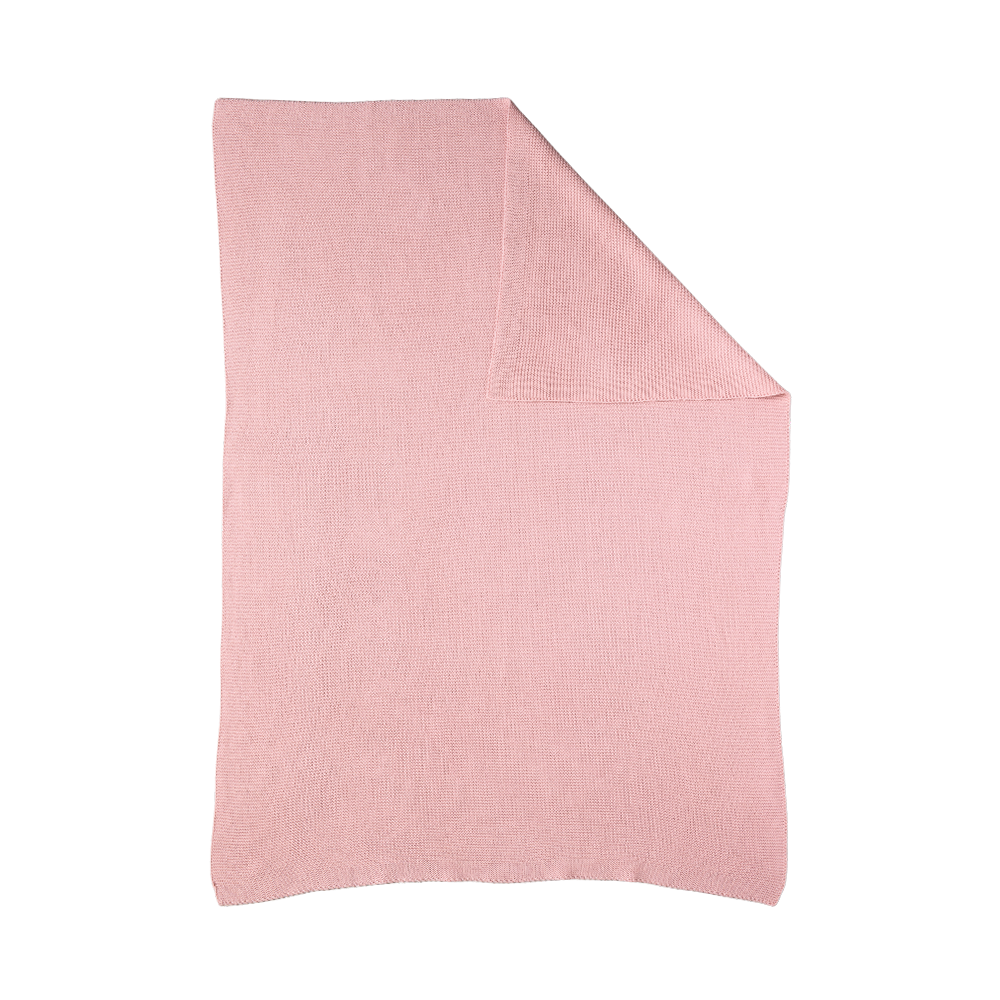 Pram Knitted Blanket - Dusty Rose