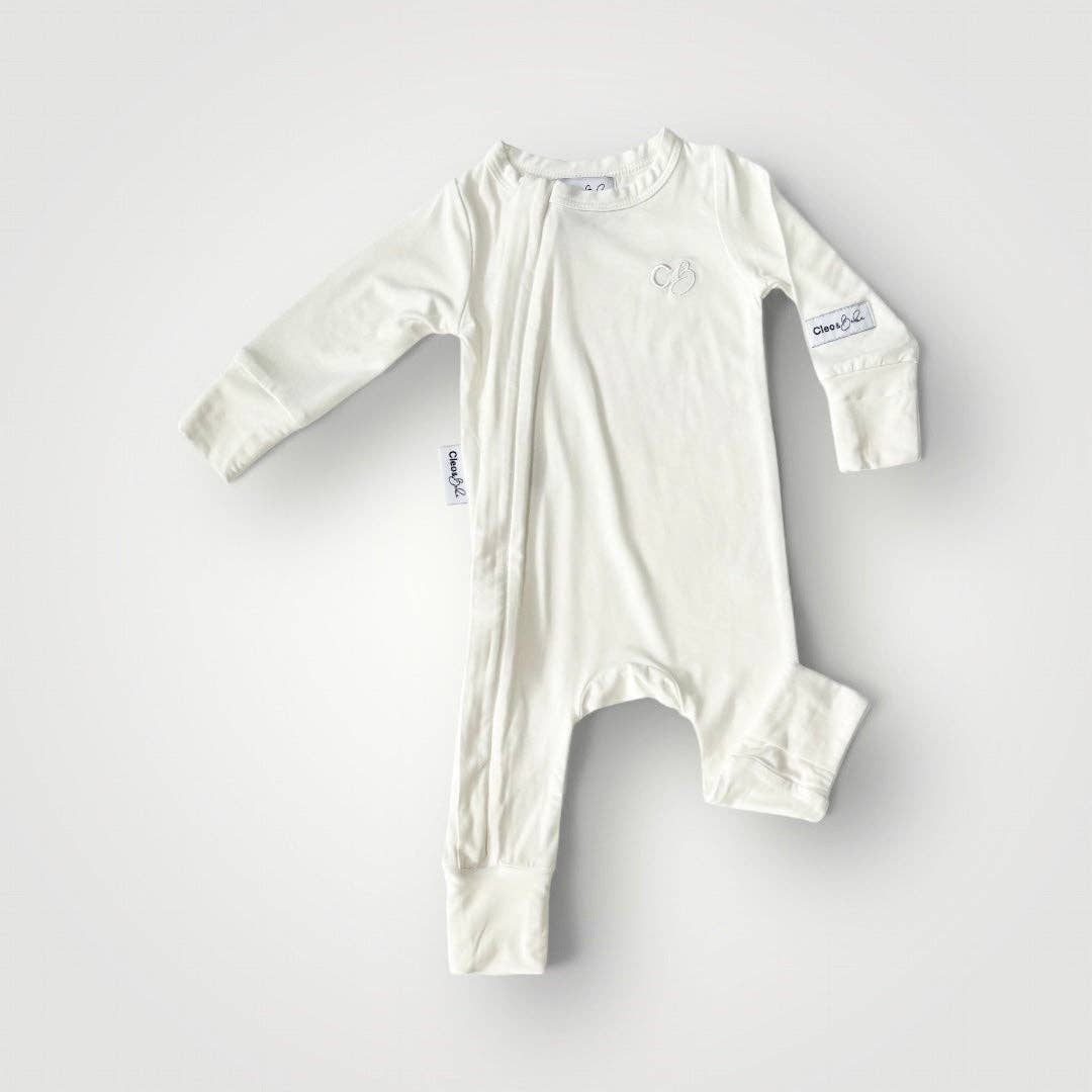 Bamboo Onesie - Milky White