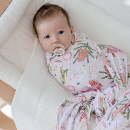 Stretchy Baby Swaddle Wrap - Gumnut Blossoms