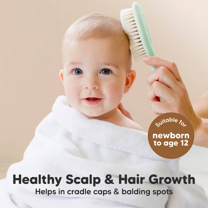 KeaBabies Baby Hair Brush and Comb Set