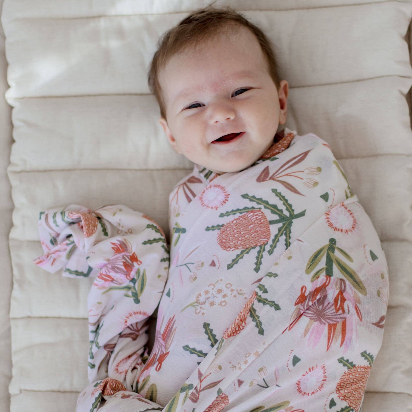 Stretchy Baby Swaddle Wrap - Gumnut Blossoms