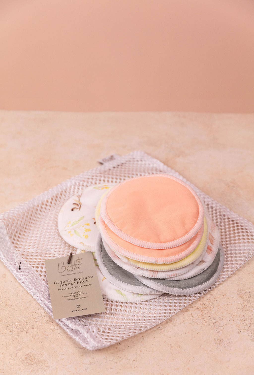 14 Pack Organic Bamboo Reusable Breast Pads