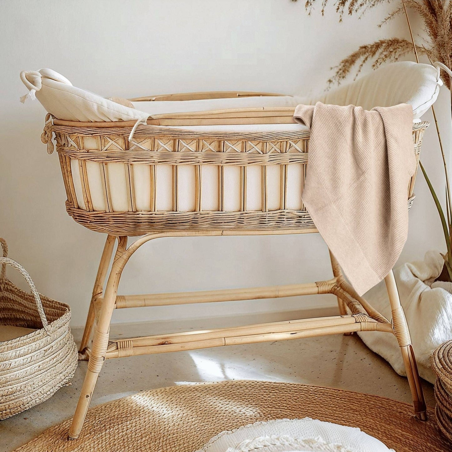 Cotton Classic Knit Baby Blanket - Merino