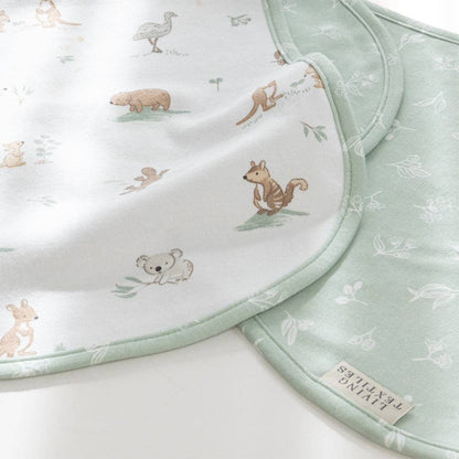 2 Pack Organic Burp Cloths - Australiana