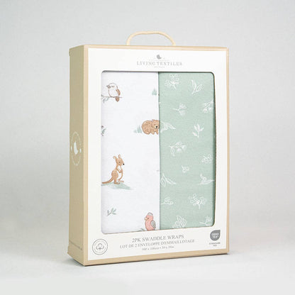 2 Pack Organic Swaddle Wraps - Australiana