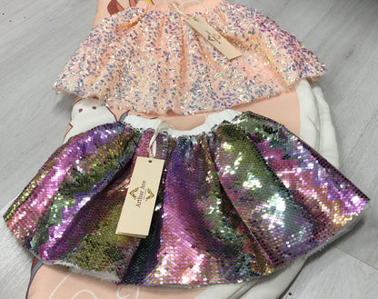 Winter Bloom Sequin Skirts