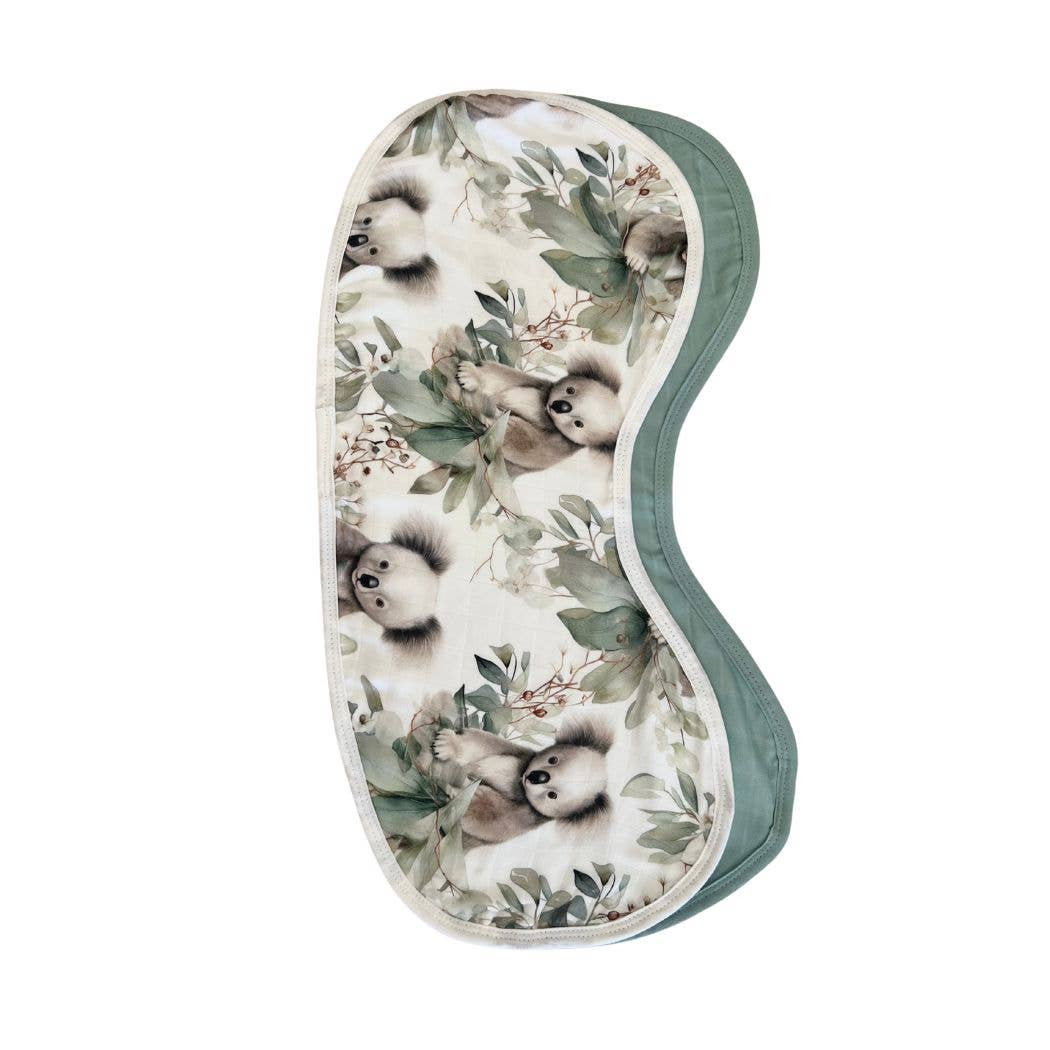 Mini & Me Burp Bib Cuddly Koala & Green