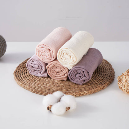 Organic Muslin Burp Cloths - Lavender Blush 5 Pack