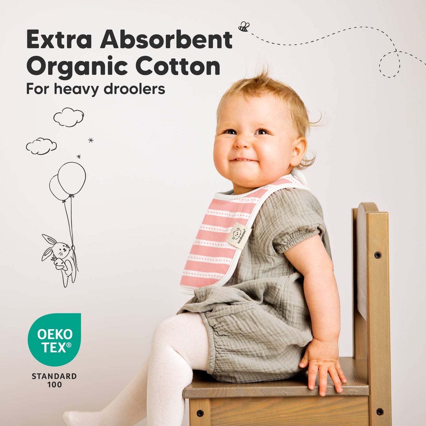 8-pack Urban Drool Bibs for Teething