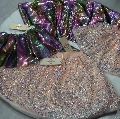 Winter Bloom Sequin Skirts