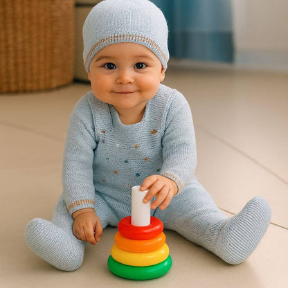 3 Piece Cotton Sets - Pink, Oat & Blue