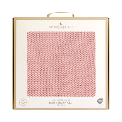 Pram Knitted Blanket - Dusty Rose