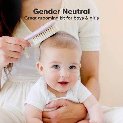 KeaBabies Baby Hair Brush and Comb Set